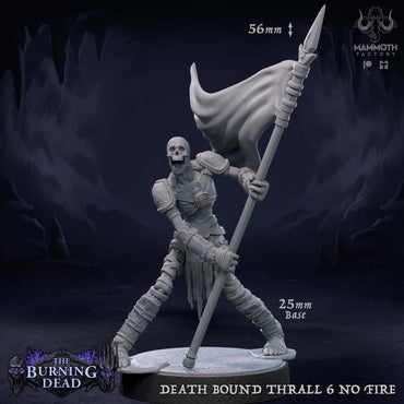 Death Bound Thrall: Sculpt 6 (Skeleton Bannerman, Regular or On Fire) (Online Order Only)