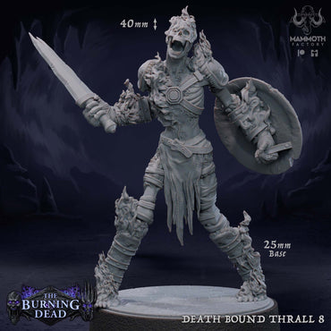 Death Bound Thrall: Sculpt 8 (Skeleton Warrior, Regular or On Fire) (Online Order Only)