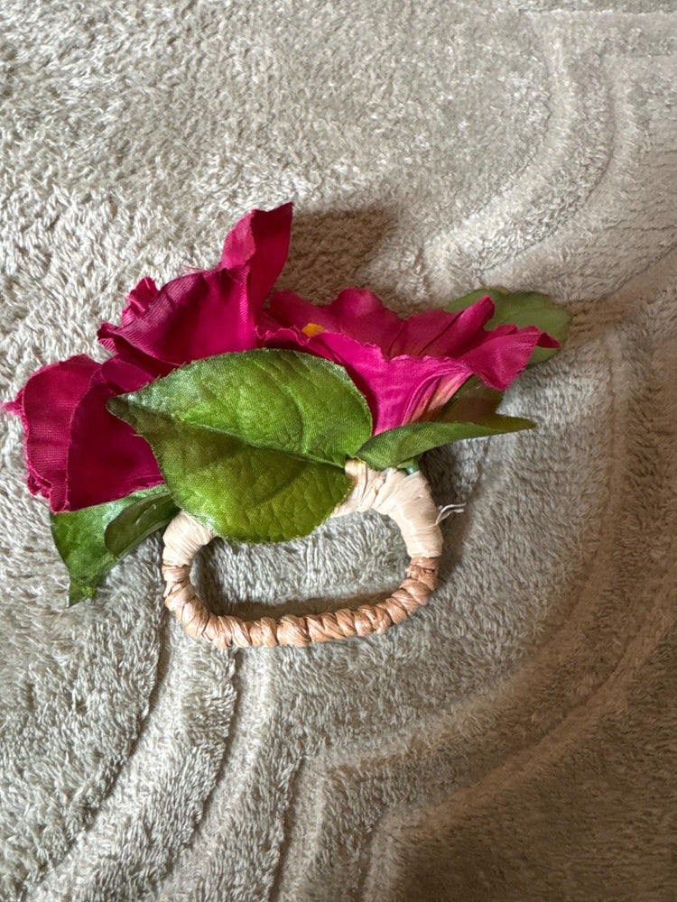 DEBORAH RHODES FLOWER NAPKIN HOLDERS SET Of 4 (Online Order Only)