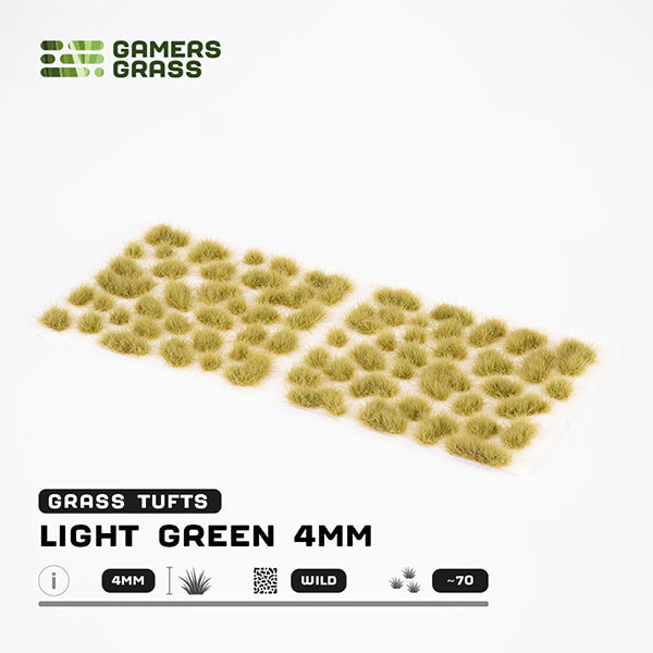 Gamers Grass Tufts: Light Green 4mm- Wild (ONLINE ORDER ONLY)