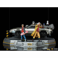 Iron Studios Back to the Future Part II DeLorean (Full Deluxe Version including Marty McFly and Doc Brown) 1:10 Scale Statues (ONLINE ORDER ONLY)