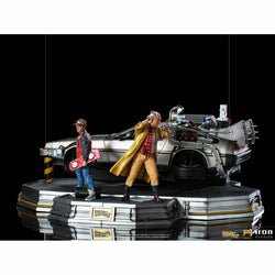 Iron Studios Back to the Future Part II DeLorean (Full Deluxe Version including Marty McFly and Doc Brown) 1:10 Scale Statues (ONLINE ORDER ONLY)