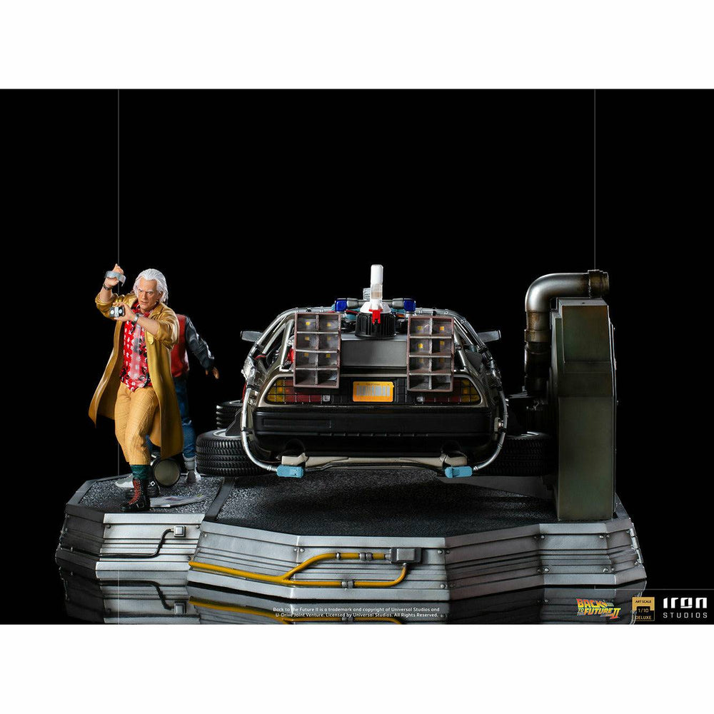 Iron Studios Back to the Future Part II DeLorean (Full Deluxe Version including Marty McFly and Doc Brown) 1:10 Scale Statues (ONLINE ORDER ONLY)