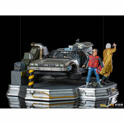 Iron Studios Back to the Future Part II DeLorean (Full Deluxe Version including Marty McFly and Doc Brown) 1:10 Scale Statues (ONLINE ORDER ONLY)