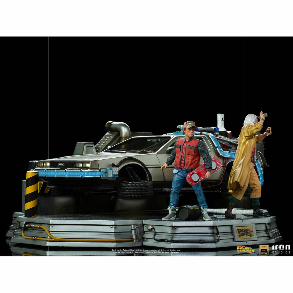 Iron Studios Back to the Future Part II DeLorean (Full Deluxe Version including Marty McFly and Doc Brown) 1:10 Scale Statues (ONLINE ORDER ONLY)