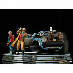 Iron Studios Back to the Future Part II DeLorean (Full Deluxe Version including Marty McFly and Doc Brown) 1:10 Scale Statues (ONLINE ORDER ONLY)