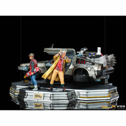 Iron Studios Back to the Future Part II DeLorean (Full Deluxe Version including Marty McFly and Doc Brown) 1:10 Scale Statues (ONLINE ORDER ONLY)