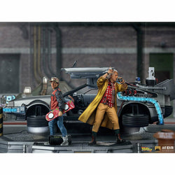 Iron Studios Back to the Future Part II DeLorean (Full Deluxe Version including Marty McFly and Doc Brown) 1:10 Scale Statues (ONLINE ORDER ONLY)