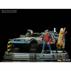 Iron Studios Back to the Future Part II DeLorean (Full Deluxe Version including Marty McFly and Doc Brown) 1:10 Scale Statues (ONLINE ORDER ONLY)