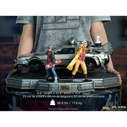Iron Studios Back to the Future Part II DeLorean (Full Deluxe Version including Marty McFly and Doc Brown) 1:10 Scale Statues (ONLINE ORDER ONLY)