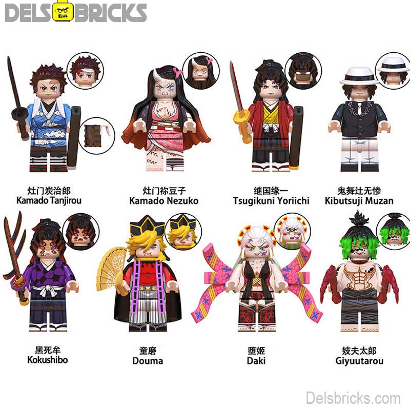 Demon Slayer Set of 8 Anime Lego compatible Minifigures (ONLINE ORDER ONLY)