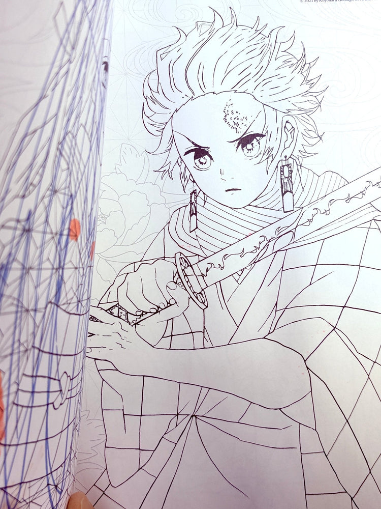 Demon Slayer The Official Coloring Book (3 Pages Colored) (Online Order Only)