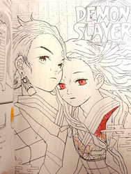 Demon Slayer The Official Coloring Book (3 Pages Colored) (Online Order Only)