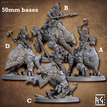 Depth Diggers with Riders (Gnome Cavalry Unit) (ONLINE ORDER ONLY)