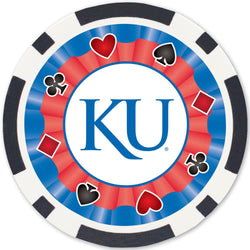 Kansas Jayhawks 100 Piece Poker Chips (ONLINE ORDER ONLY)