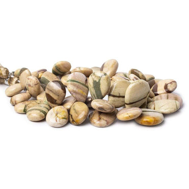 11x8-20x15mm Desert Khaki Jasper Plain Pear Beads 8 inch 49 pieces (ONLINE ORDER ONLY)
