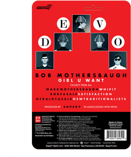 Super7 - Devo - ReAction Figures Wv4 - Bob Mothersbaugh (The Girl You Want) (Collectible, Figure, Action Figure) [Action Figure] (ONLINE ORDER ONLY)