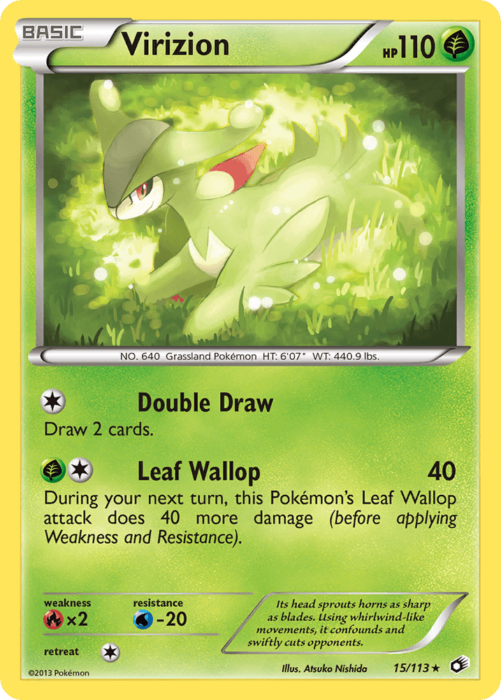 Virizion (15/113) (Theme Deck Exclusive) [Black & White: Legendary Treasures] (Online Only)