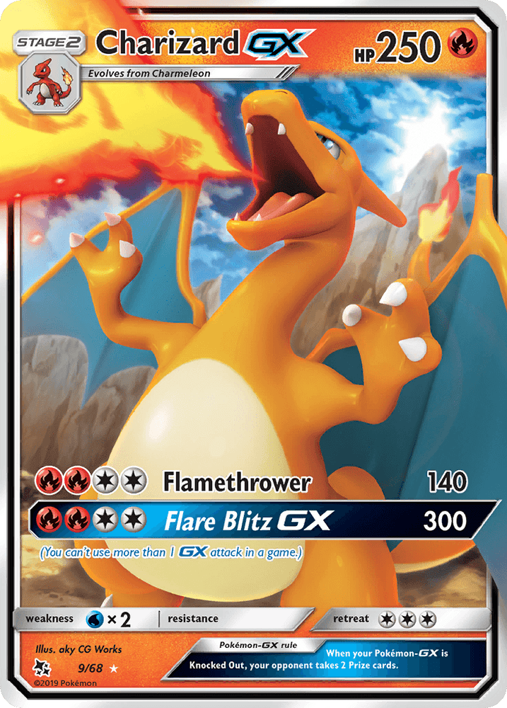 Charizard GX (9/68) [Sun & Moon: Hidden Fates] (Online Only)