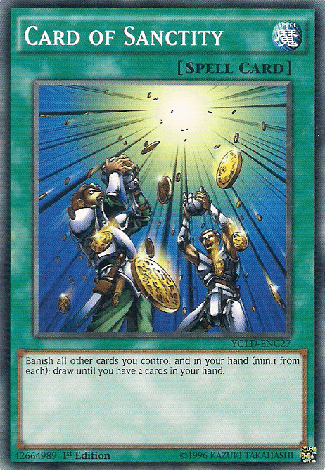 Card of Sanctity [YGLD-ENC27] Common (ONLINE ORDER ONLY)