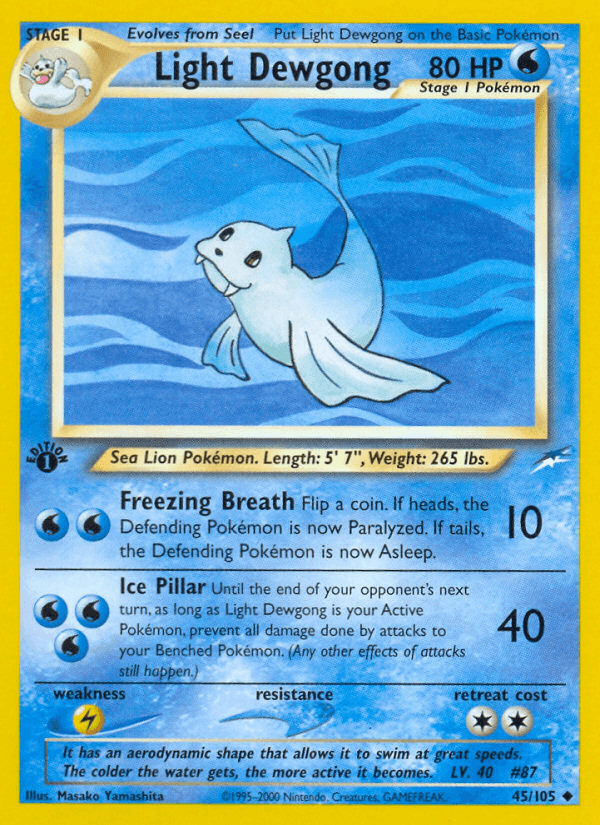 Light Dewgong (45/105) [Neo Destiny 1st Edition] (Online Only)