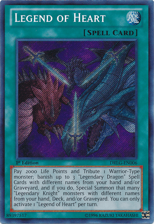 Legend of Heart [DRLG-EN006] Secret Rare (ONLINE ORDER ONLY)