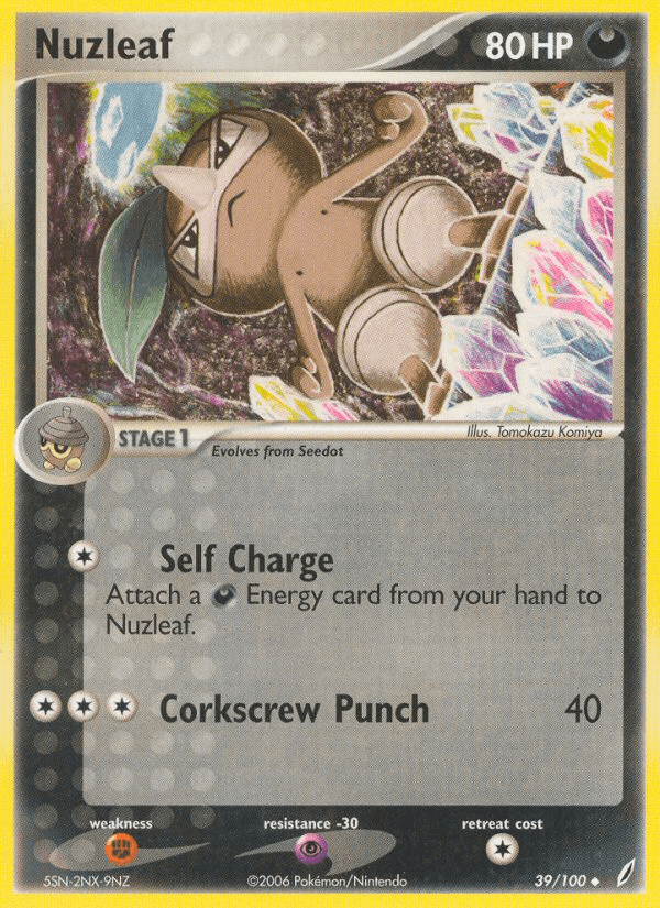 Nuzleaf (39/100) [EX: Crystal Guardians] (Online Only)