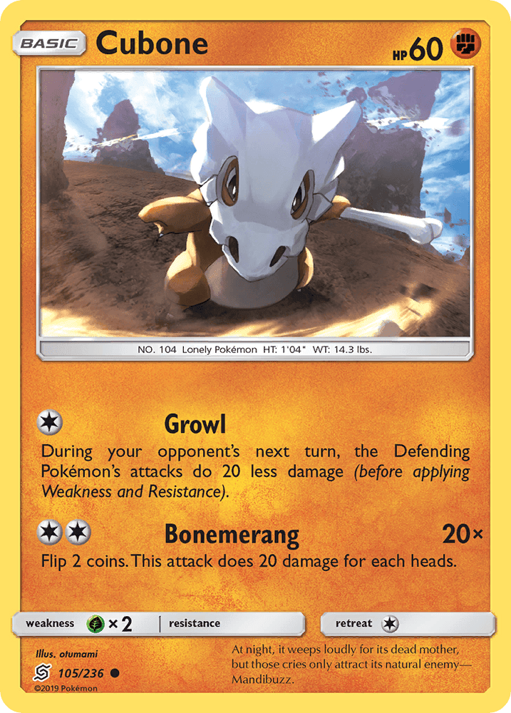 Cubone (105/236) [Sun & Moon: Unified Minds] (Online Only)