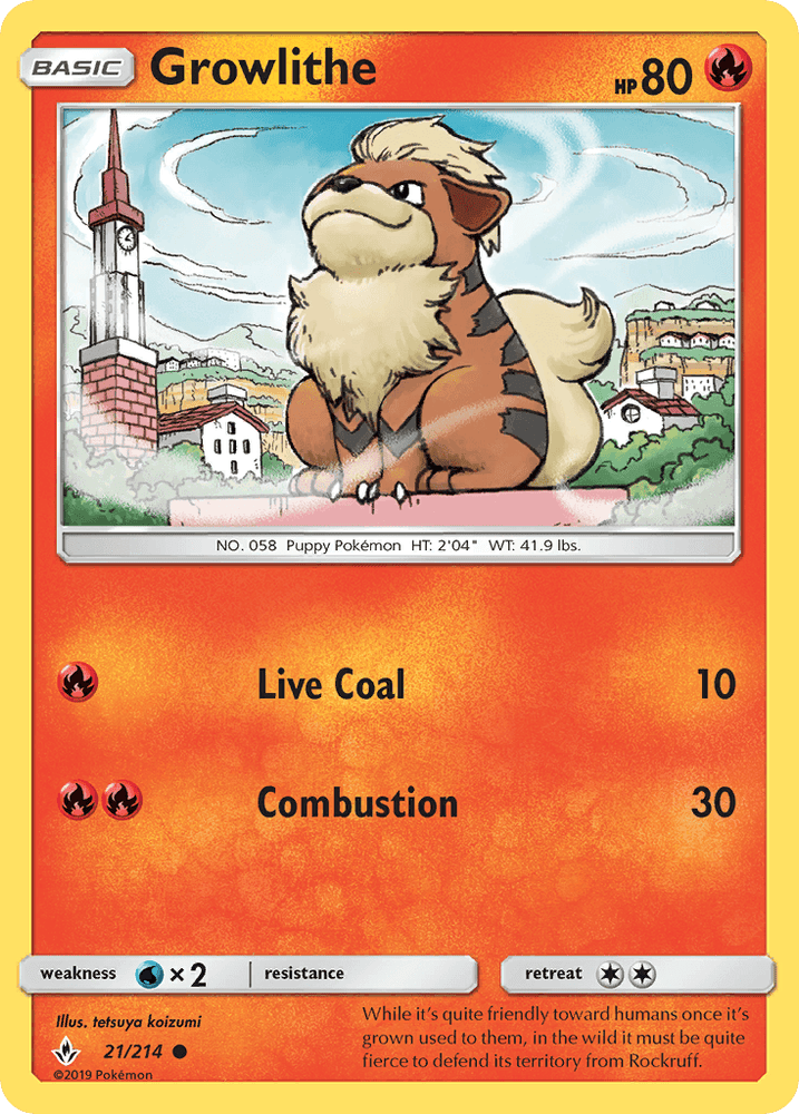 Growlithe (21/214) [Sun & Moon: Unbroken Bonds] (Online Only)