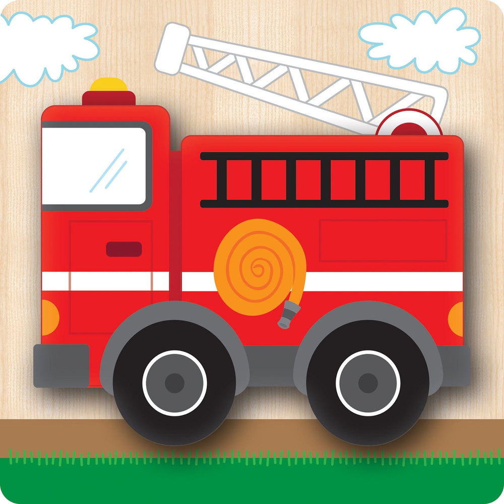 Vehicles Chunky Wood Puzzles - Kids 4-Pack