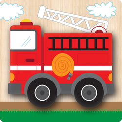 Vehicles Chunky Wood Puzzles - Kids 4-Pack