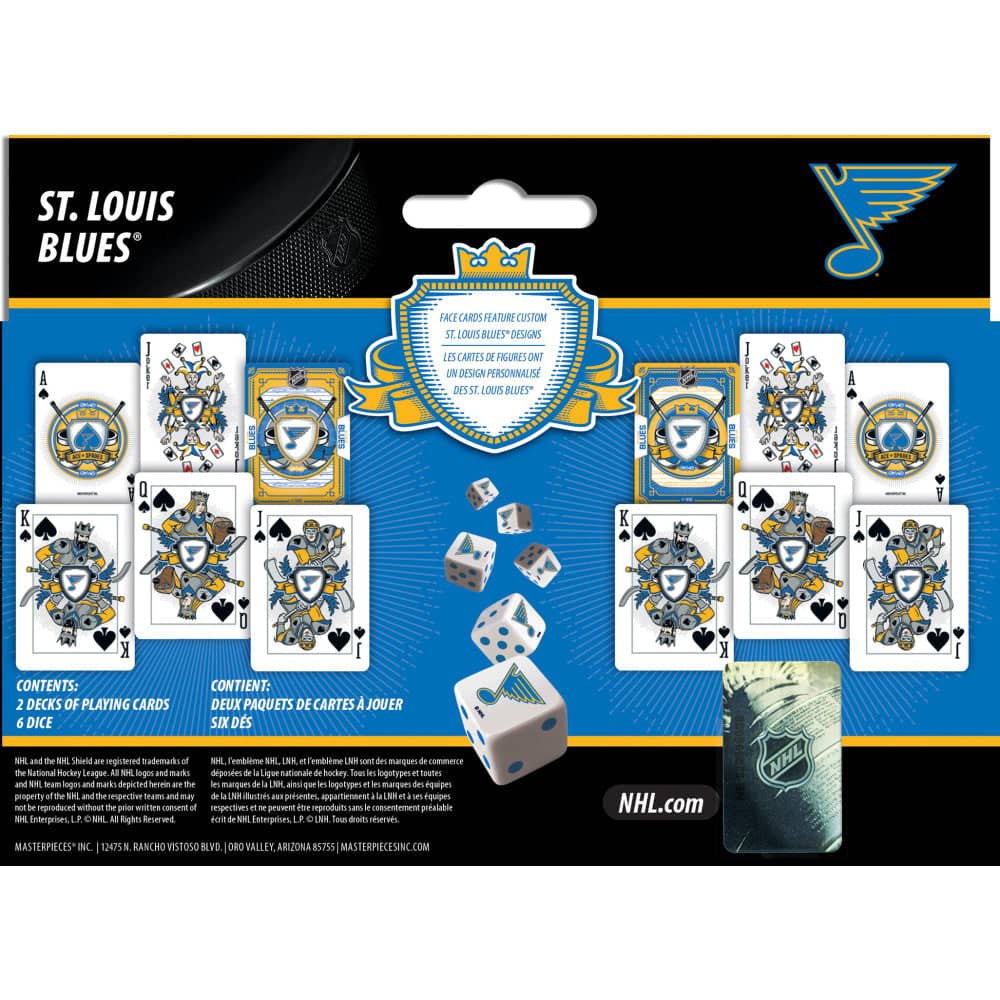 St. Louis Blues - 2-Pack Playing Cards & Dice Set