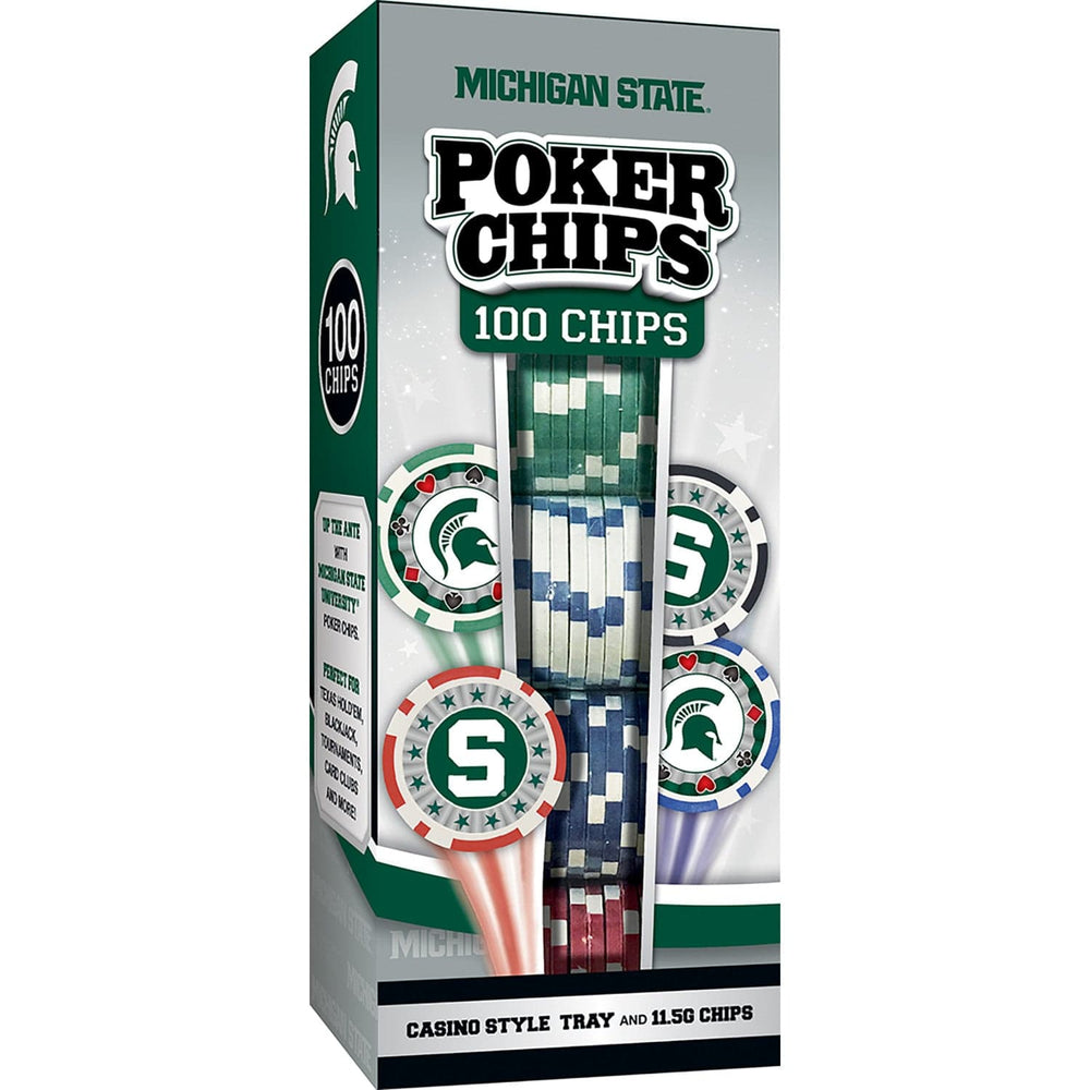 Michigan State Spartans 100 Piece Poker Chips (ONLINE ORDER ONLY)