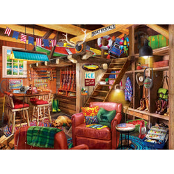Man Cave - Fish, Hunt, & Hibernate 1000 Piece Jigsaw Puzzle (ONLINE ORDER ONLY)