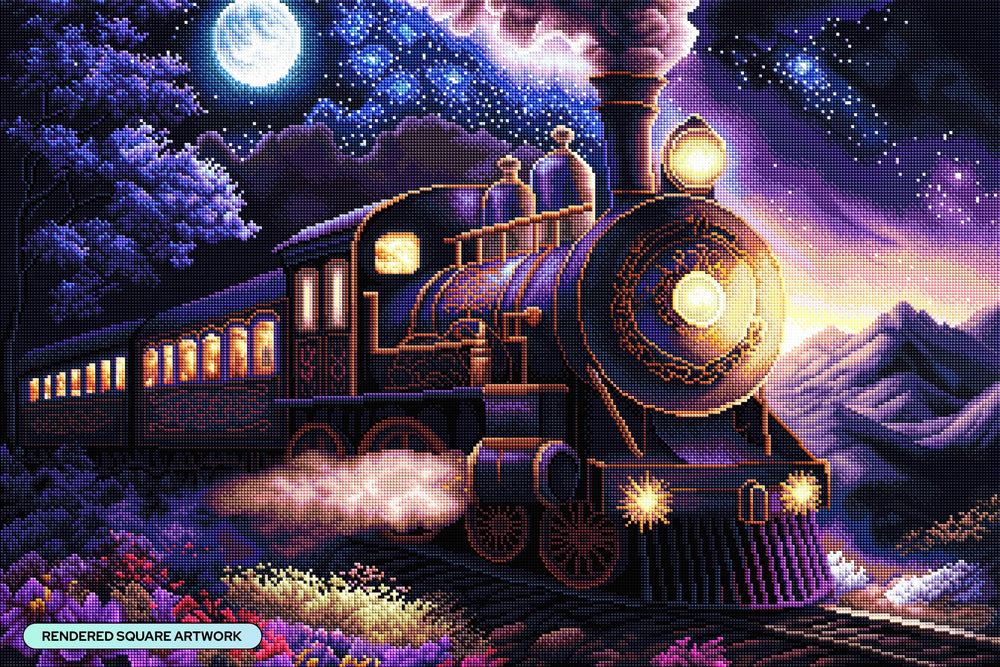 Journey into Dreams Diamond Art Kit – Square Drill Twilight Express by Diamond Art Club (ONLINE ORDER ONLY)