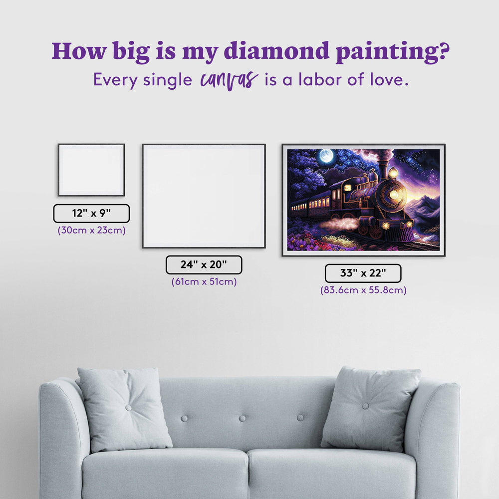 Journey into Dreams Diamond Art Kit – Square Drill Twilight Express by Diamond Art Club (ONLINE ORDER ONLY)