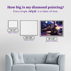 Journey into Dreams Diamond Art Kit – Square Drill Twilight Express by Diamond Art Club (ONLINE ORDER ONLY)