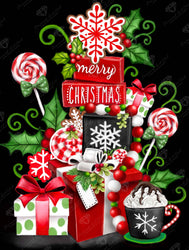 Peppermint Christmas Stack Diamond Art Kit – Round Drill Holiday Treats by Diamond Art Club (ONLINE ORDER ONLY)