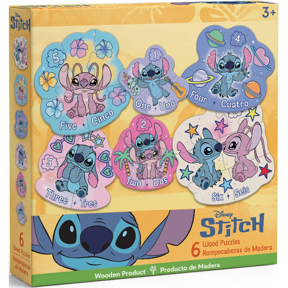 Disney - Stitch 6-Pack Wood Shaped Puzzles (ONLINE ORDER ONLY)
