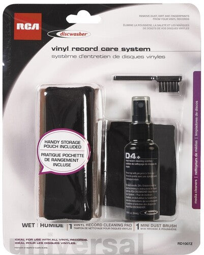 Discwasher RD1007Z D4+ Record Care System Inlcudes - Fluid, Brush & Storage Bag [Turntable Accessories]