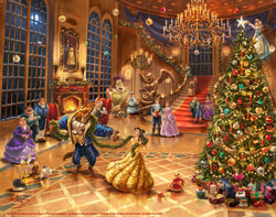 Disney Beauty and the Beast: Christmas Celebration Thomas Kinkade Framed Art Print (ONLINE ORDER ONLY)