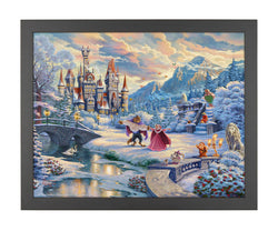 Disney Beauty and the Beast: Winter Enchantment Thomas Kinkade Framed Art Print (ONLINE ORDER ONLY)