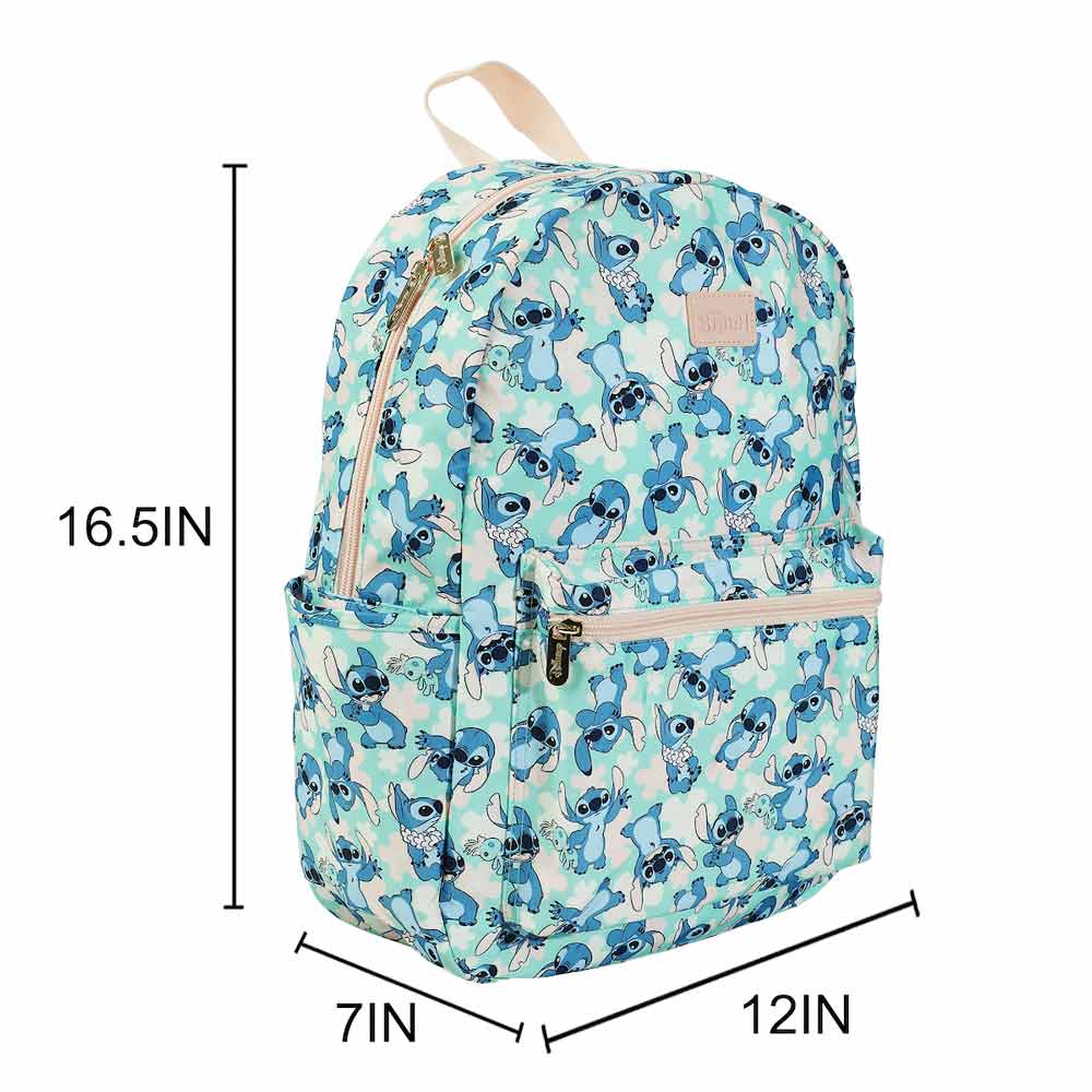 Disney Lilo & Stitch - Stitch with Scrump Blue AOP Print 16.5" Travel Backpack (Online Order Only)