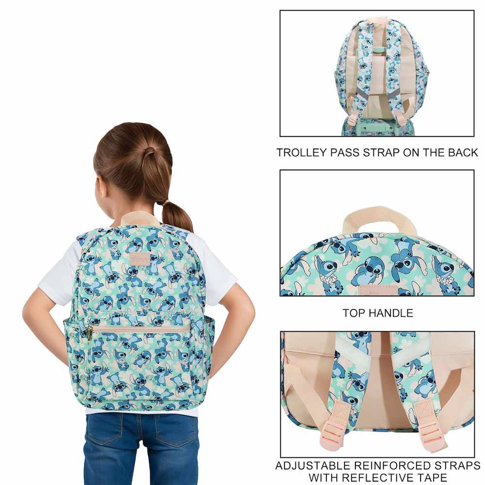 Disney Lilo & Stitch - Stitch with Scrump Blue AOP Print 16.5" Travel Backpack (Online Order Only)