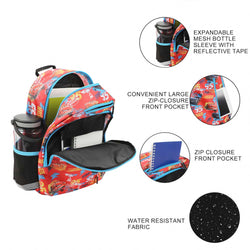 Disney Cars Red AOP Print 14-inch Youth Backpack & Insulated Lunch Kit Set (Online Order Only)
