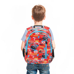 Disney Cars Red AOP Print 14-inch Youth Backpack & Insulated Lunch Kit Set (Online Order Only)