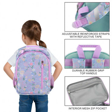 *Collective* Disney Minnie Mouse Lilac Floral 14-inch Youth Backpack & Insulated Lunch Kit Set (ONLINE ORDER ONLY)