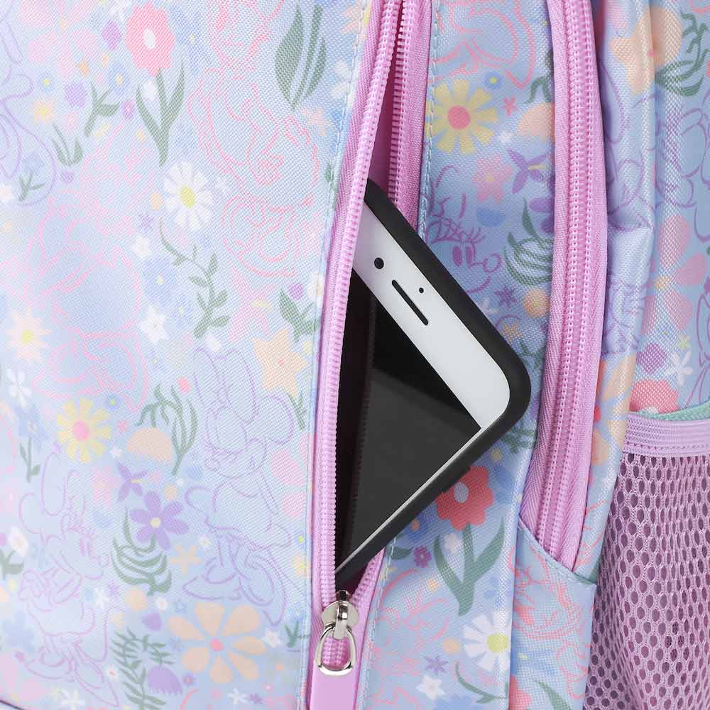 Disney Minnie Mouse Lilac Floral 14-inch Youth Backpack & Insulated Lunch Kit Set (Online Order Only)