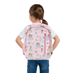 Disney Princess Pink Watercolor AOP 14-inch Youth Backpack & Insulated Lunch Kit Set (Online Order Only)