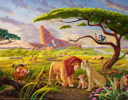 Disney The Lion King: Remember Who You Are - Thomas Kinkade Framed Art Print (ONLINE ORDER ONLY)